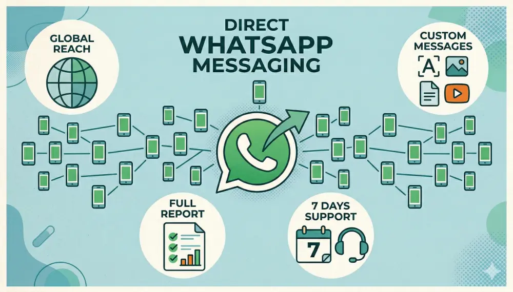 إرسال رسائل واتساب جماعية لأرقام العملاء WhatsApp