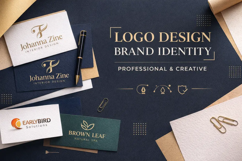 تصميم لوجو احترافي وهوية بصرية كاملة لعلامتك التجارية