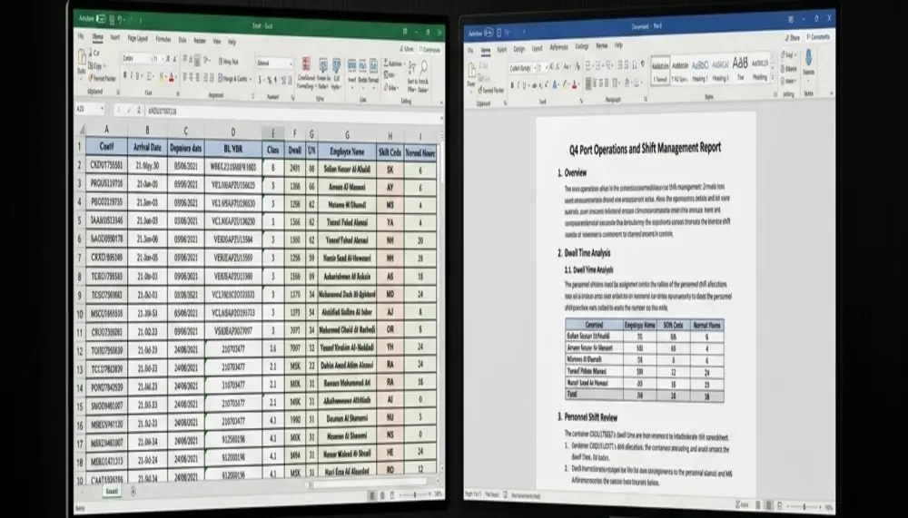 إدخال البيانات وتفريغ الملفات بكل الانواع إلى Word & Excel & PowerPoint