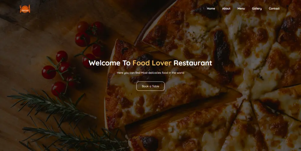 تصميم موقع مطعم احترافي (Restaurant Website UI)