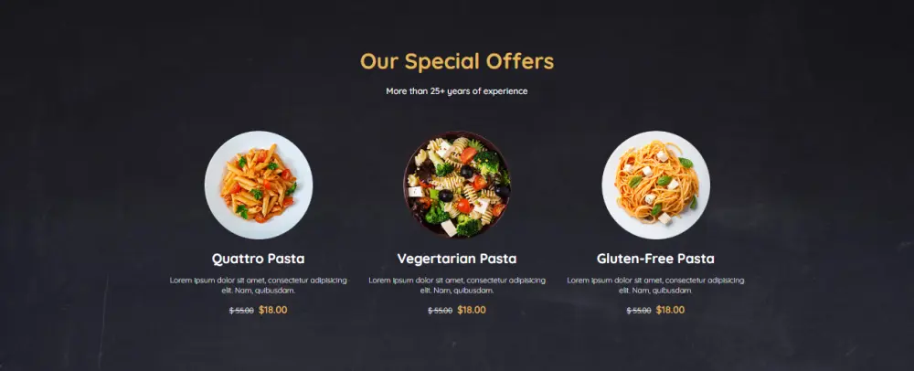 تصميم موقع مطعم احترافي (Restaurant Website UI)