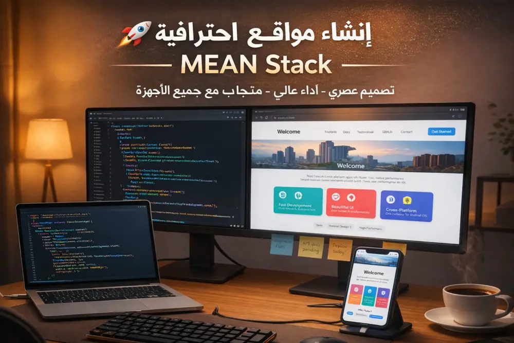 إنشاء موقع احترافي متكامل باستخدام (Angular + Node.js)