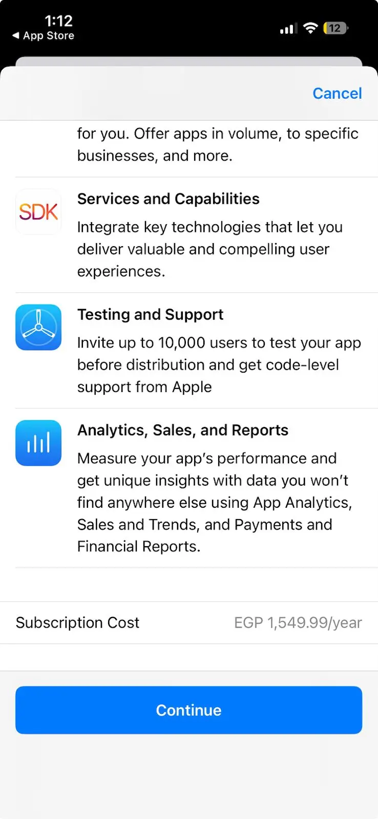 رفع التطبيق علي متجر ابل app store