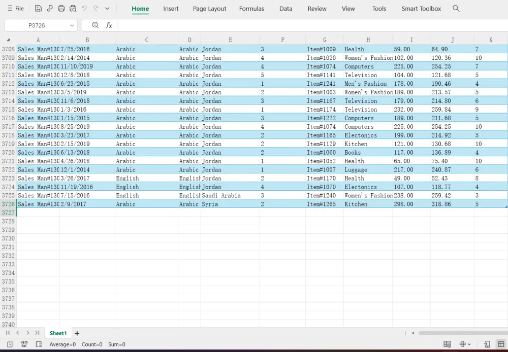 تنظيف وتنظيم و تحويل بياناتك ( Excel / CSV ) حتى 1000صف بشكل احترافي