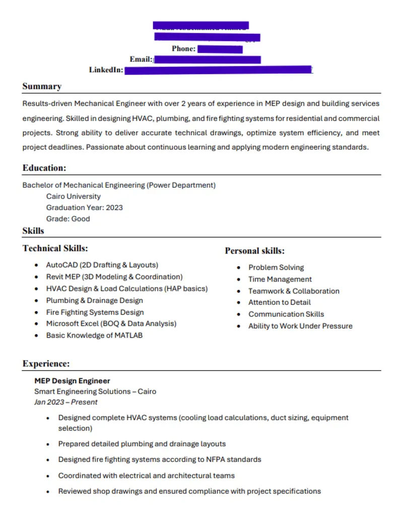 تصميم وكتابة سيرة ذاتية (CV) احترافية متوافقة مع أنظمة الـ ATS