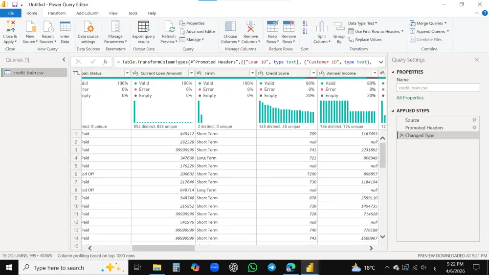 تنظيف وتنسيق بيانات Excel / CSV باستخدام power bi