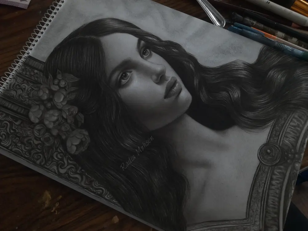 رسم بورتريه بالرصاص والفحم