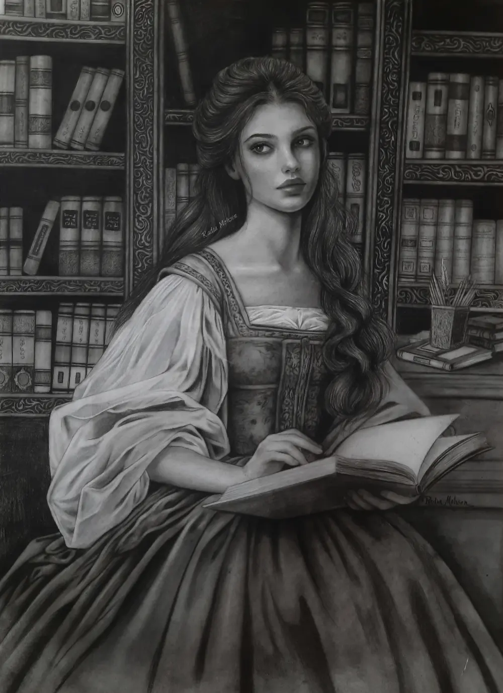 رسم بورتريه بالرصاص والفحم