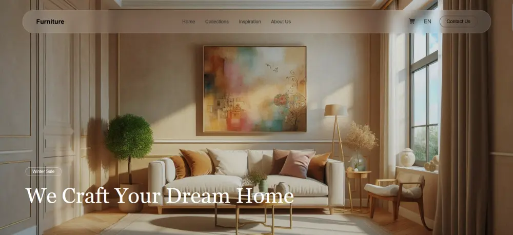 تصميم مواقع أثاث وديكور احترافية باستخدام Html ,Css