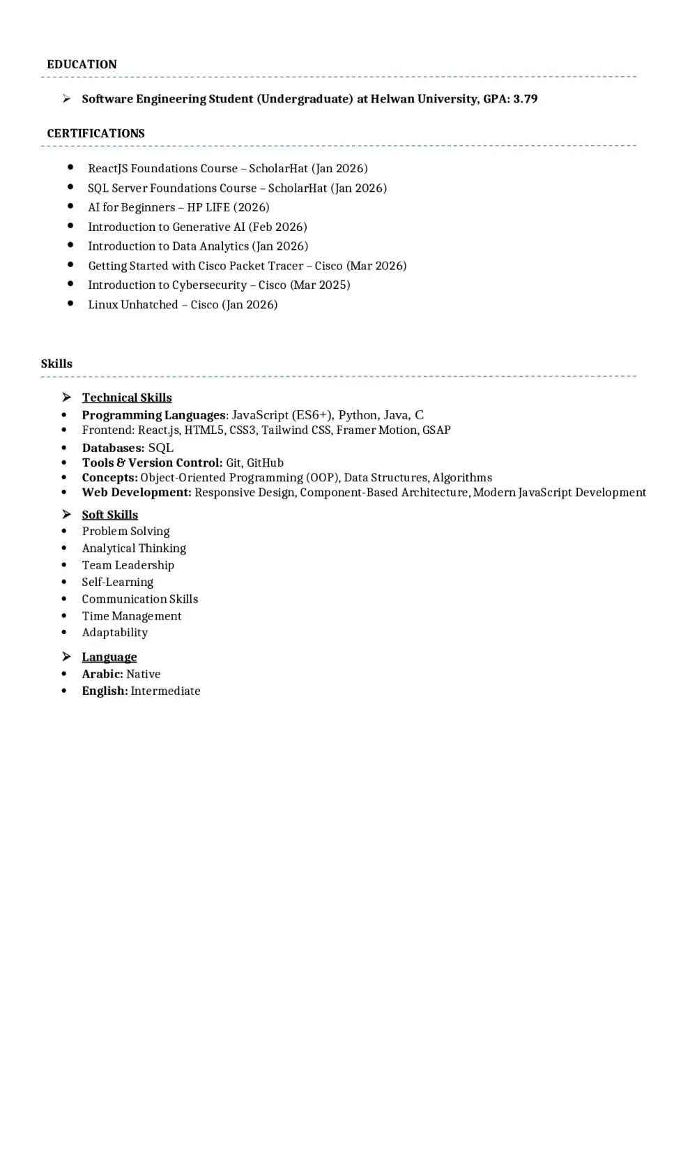 انشاء cv احترافي ومتوافق 100% مع ATS وعمل اختبار