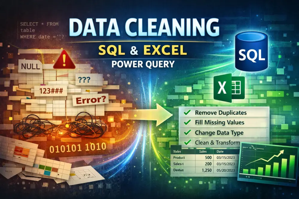 تنظيف وهيكلة قواعد البيانات باستخدام SQL لضمان دقة التقارير