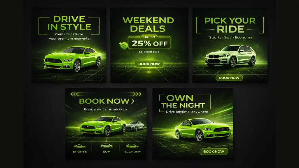 تصميم ٣ بوستات سوشيال ميديا احترافية وجذابة