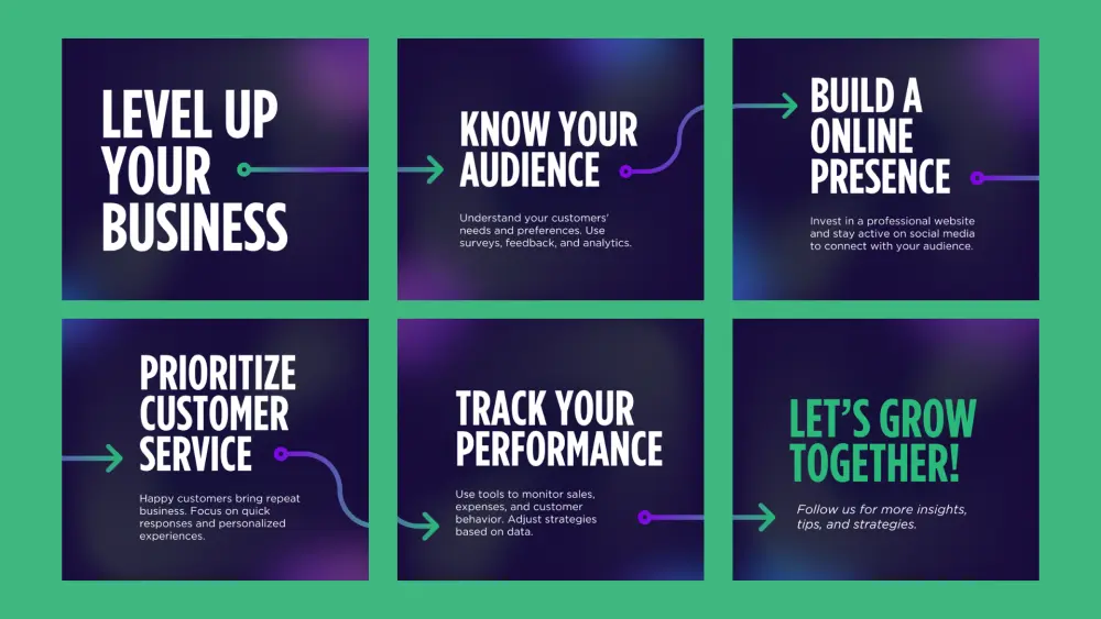 تصميم بوست كاروسيل احترافي ومتناسق (٣ سلايدات)