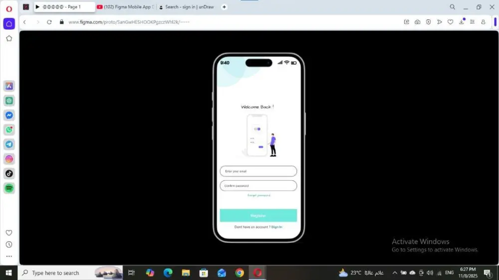 تصميم واجهة للمستخدم ui/ux موقع ويب او ابلكيشن
