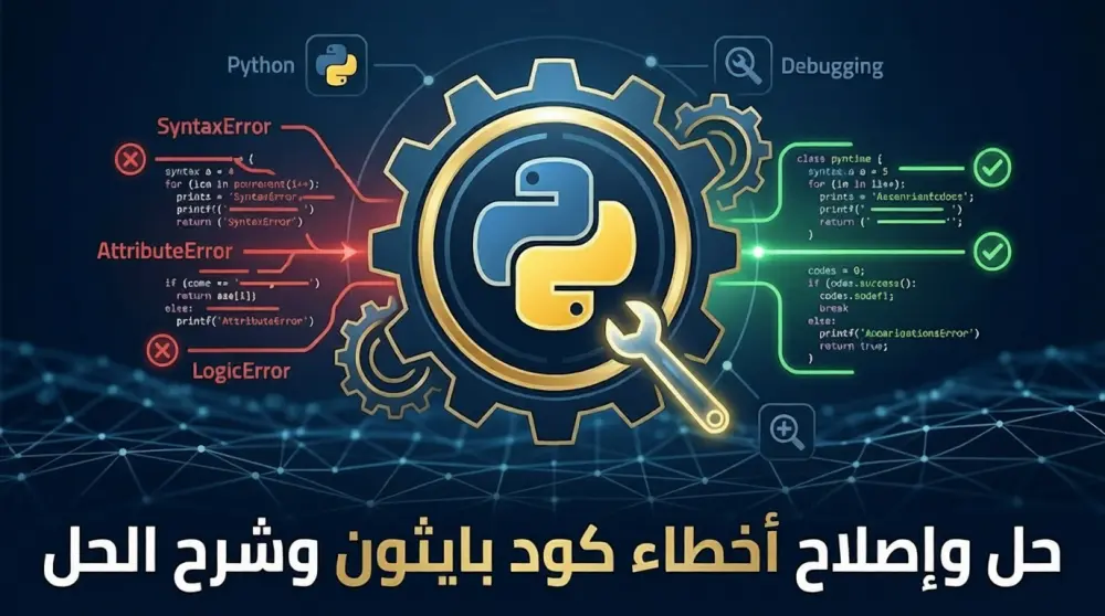 حل وإصلاح أخطاء كود Python (Debugging) وشرح الحل