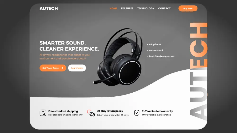 تصميم صفحة هبوط landing page (UI/UX)
