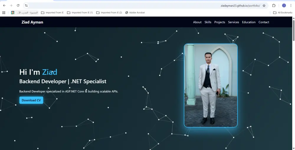 انشاء portfolio  احترافي لعرض مشاريعك وخدماتك