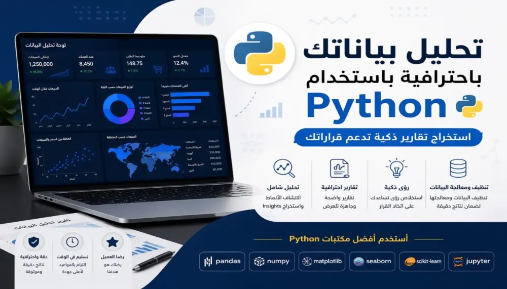 تحليل بياناتك باحترافية باستخدام Python واستخراج تقارير ذكية