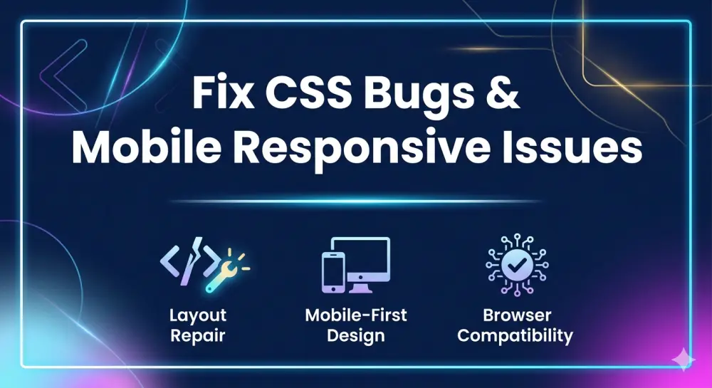 "إصلاح مشاكل الـ CSS وجعل موقعك متجاوباً (Responsive) مع جميع الشاشات"