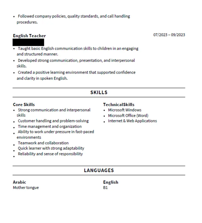 كتابة وتطوير سيرة ذاتية احترافية متوافقة مع ATS