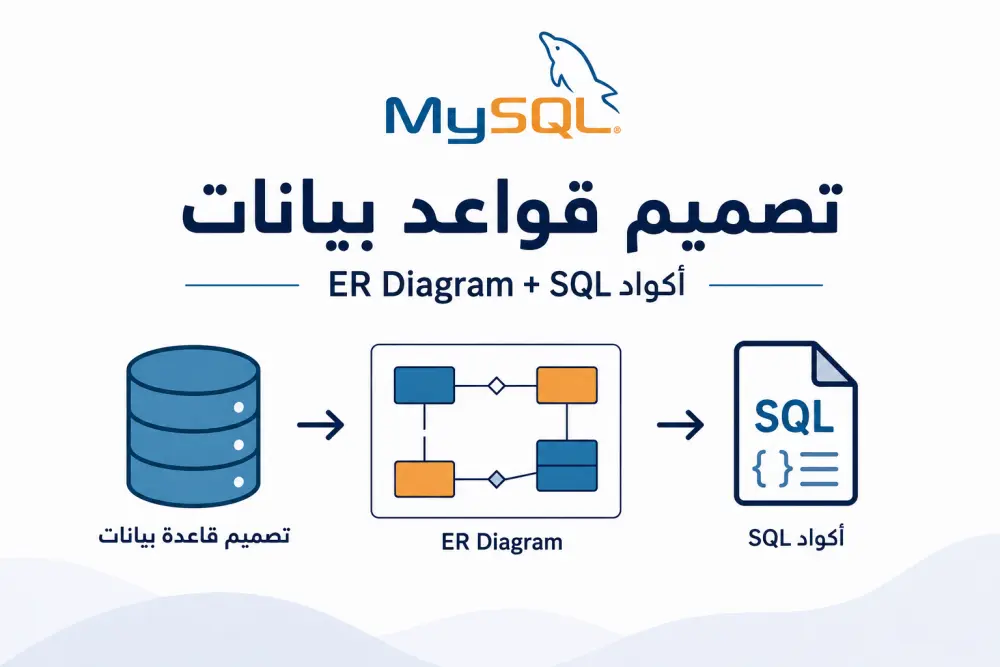 تصميم قواعد بيانات احترافية + ER Diagram + كتابة أكواد SQL بشكل منظم وقابل للتطوير
