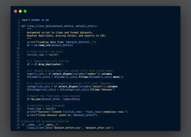 تطوير سكربتات بايثون (Python) لتحليل البيانات والأتمتة