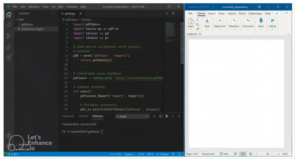 تحويل ملفات PDF إلى Word بدقة عالية باستخدام تقنيات الأتمتة