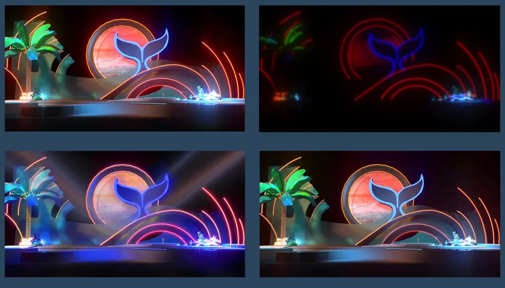 تصميم احترافى 3d لمسرح مفتوح