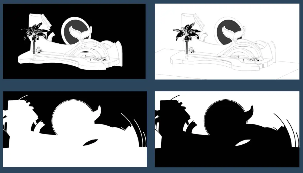 تصميم احترافى 3d لمسرح مفتوح