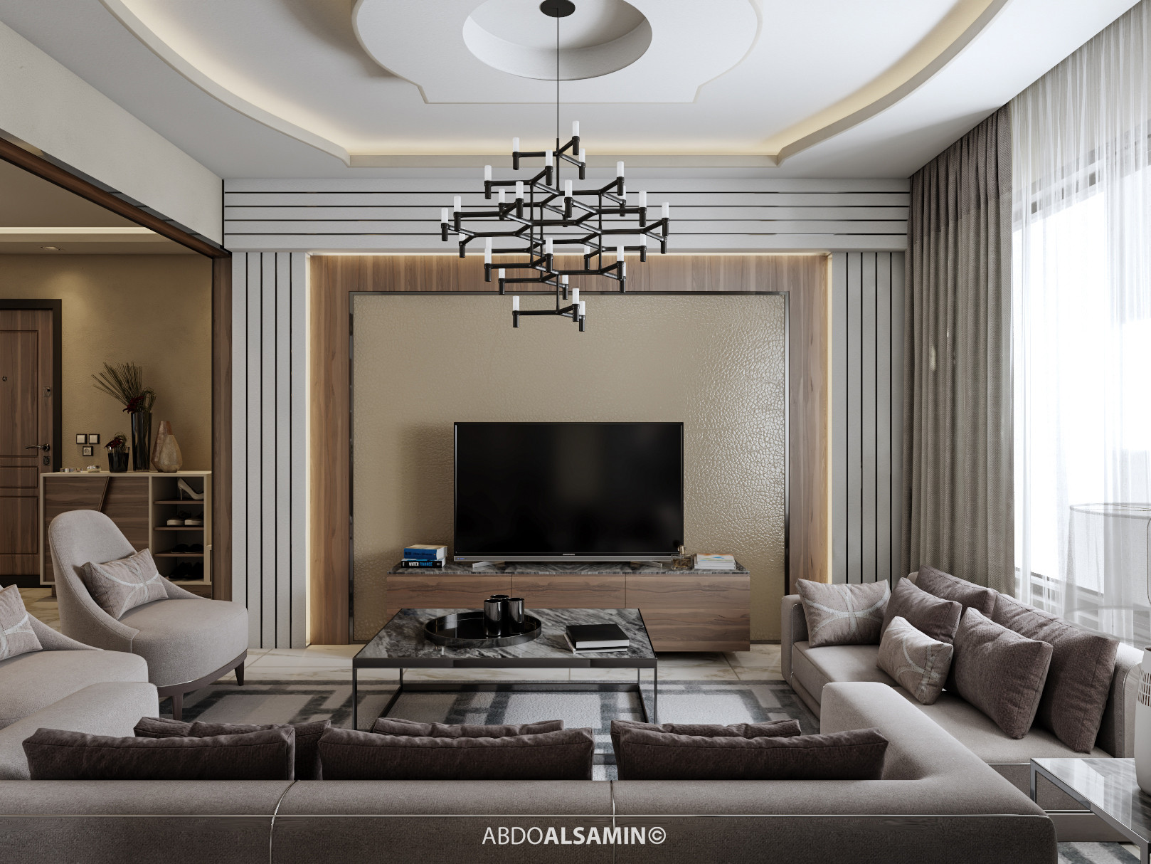 إنشاء تصميم داخلي و ديكور للفراغات السكنية