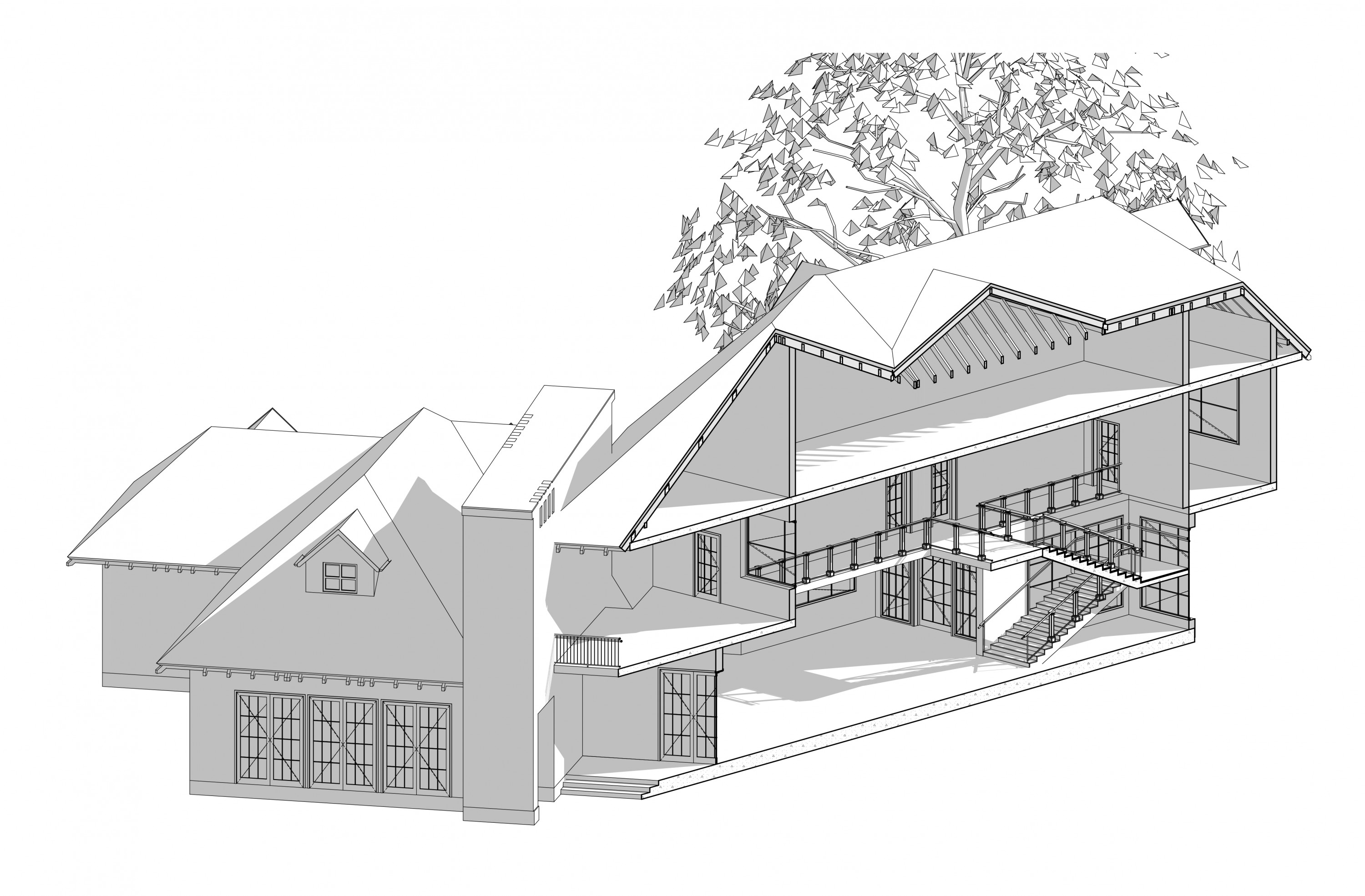 تصميم فيلا معماري (مساقط)