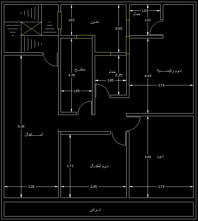 رسم وتصميم مخطط هندسي باستخدام AutoCAD