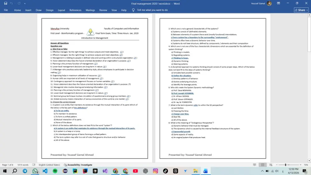 تنسيق وتنظيم البيانات وتحويلها إلى ملفات Word احترافية