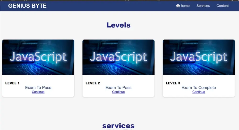 تصميم وتطوير موقع منصة كورسات باستخدام HTML, CSS, JavaScript