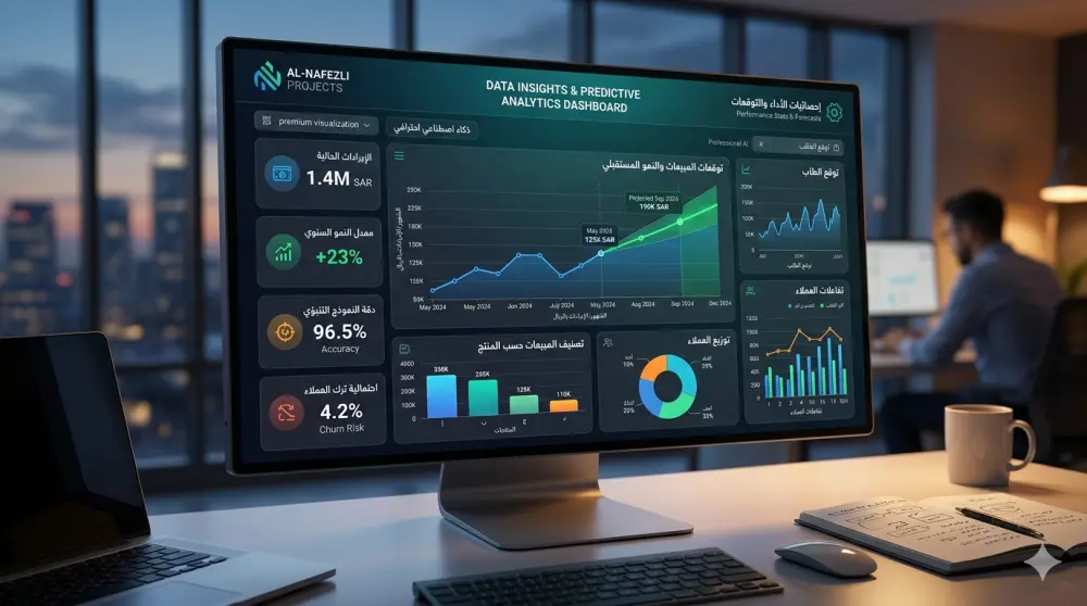 بناء نماذج ذكاء اصطناعي تنبؤية وتحليل بيانات احترافي لاتخاذ قرارات ذكية
