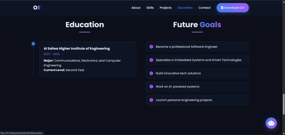 تصميم بروتفوليو بسيط ( Simple Portfolio Design )