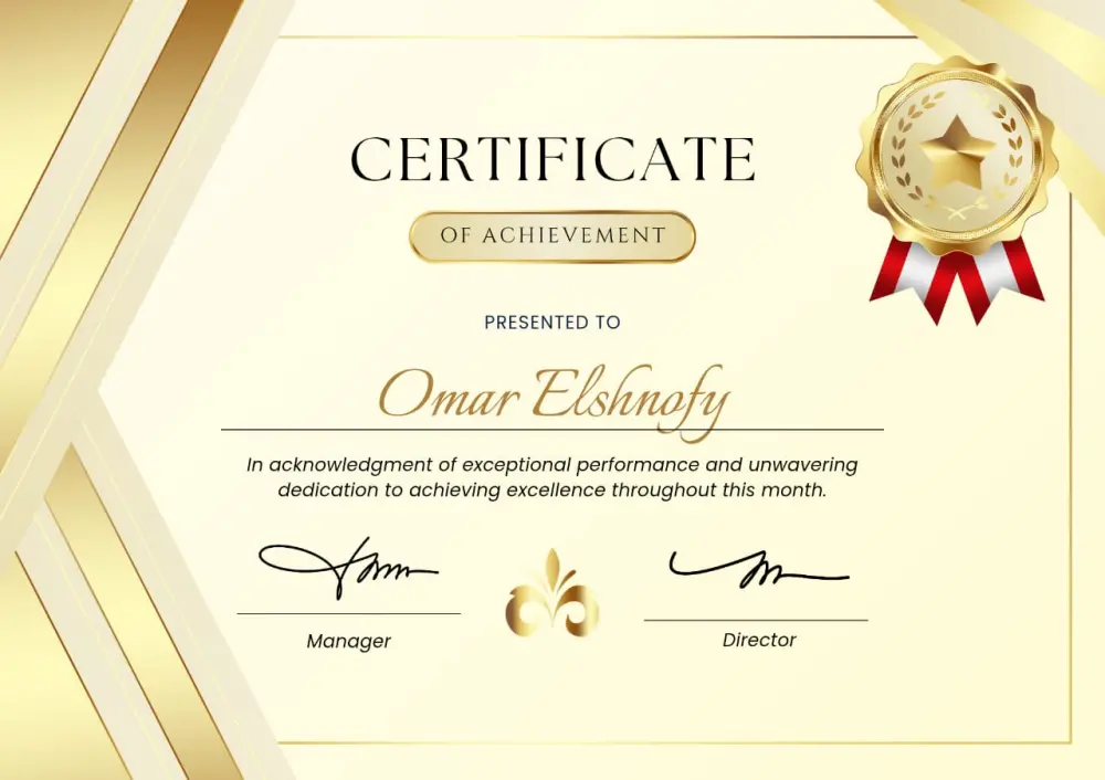 تصميم شهادات احترافية مخصصة للغة العربية والإنجليزية