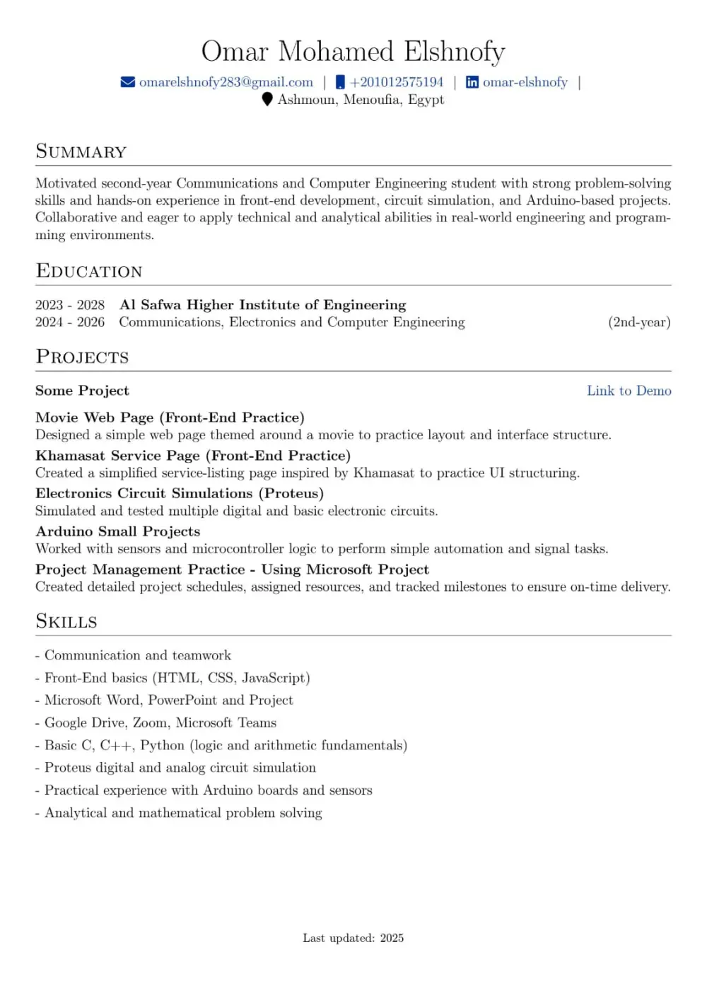 تصميم سيرة ذاتية (CV) احترافية