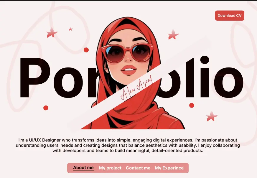 هل تحتاج إلى Landing Page أو Portfolio Website احترافي يعكس هويتك ويجذب العملاء؟ سأقوم بتصميم صفحة هبوط (Landing Page) أو موقع بورتفوليو عصري باستخدام Figma مع التركيز على تجربة المستخدم (UX) والتصميم الجذاب (UI).