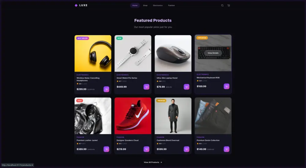 سوف أقوم بتكويد واجهة أمامية (Front-End) لمتجر إلكتروني مكونة من 3 صفحات أساسية (الرئيسية، تفاصيل المنتج، سلة المشتريات) باستخدام React