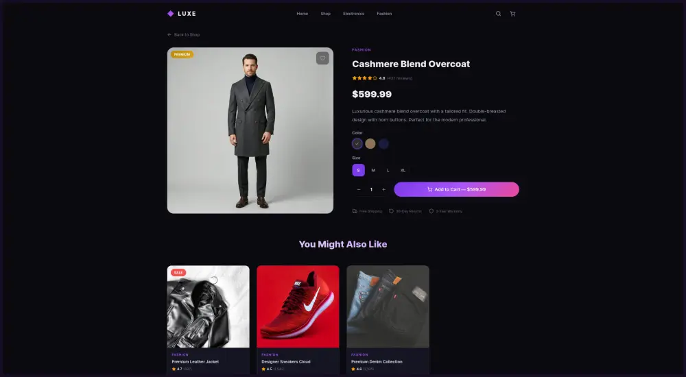 سوف أقوم بتكويد واجهة أمامية (Front-End) لمتجر إلكتروني مكونة من 3 صفحات أساسية (الرئيسية، تفاصيل المنتج، سلة المشتريات) باستخدام React