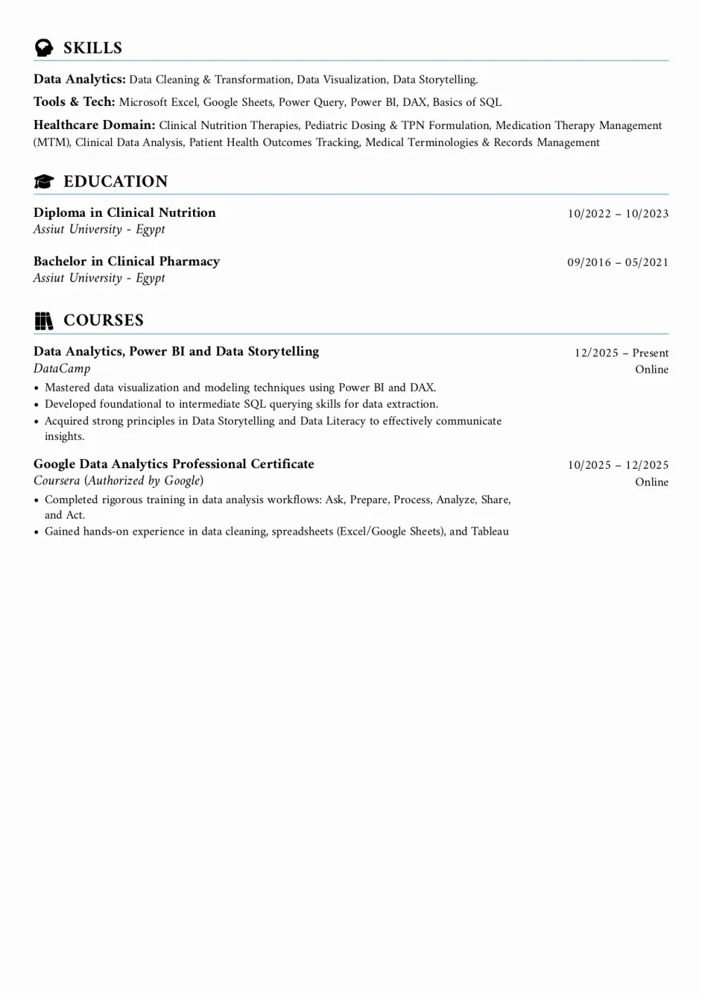 كتابه سيرة ذاتية تدعم نظام ال ATS