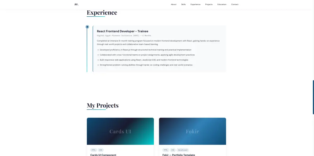 سأقوم بإنشاء موقع Portfolio احترافي ومتجاوب