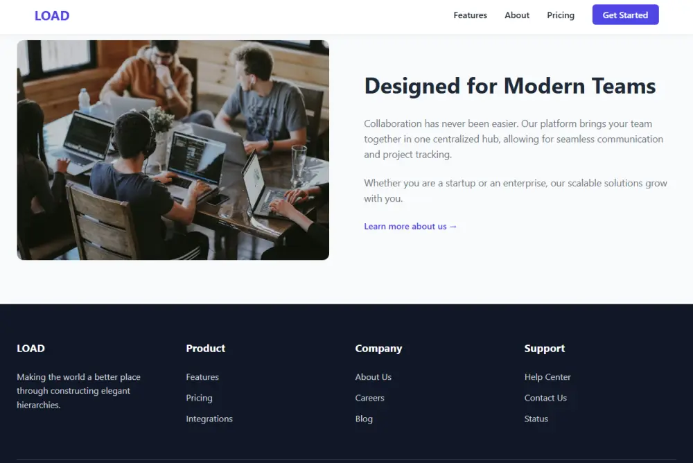 تصميم صفحتين ويب مقسمة من قسم ل ثلاث أقسام باستخدام HTML , CSS
