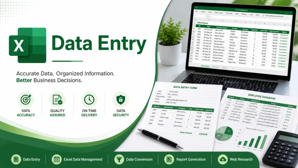 ادخال بيانات علي Excel