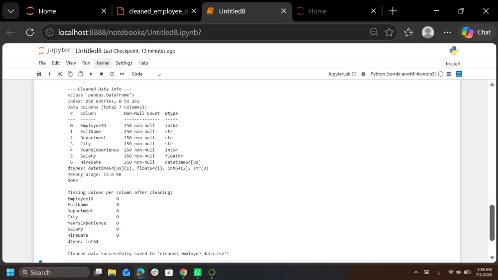 تنظيف، هيكلة، وإعداد البيانات الاحترافي باستخدام Python (Pandas & Numpy)