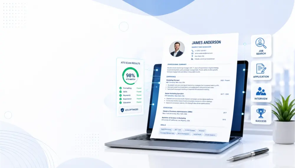 إنشاء سيرة ذاتية احترافية متوافقة مع ATS تزيد فرص قبولك