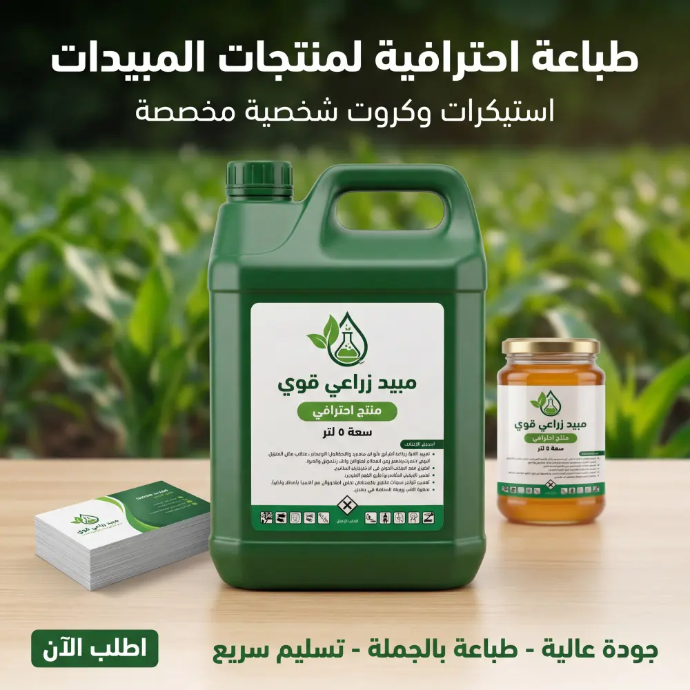 تصميم استيكرات منتجات بجودة عالية للطباعة