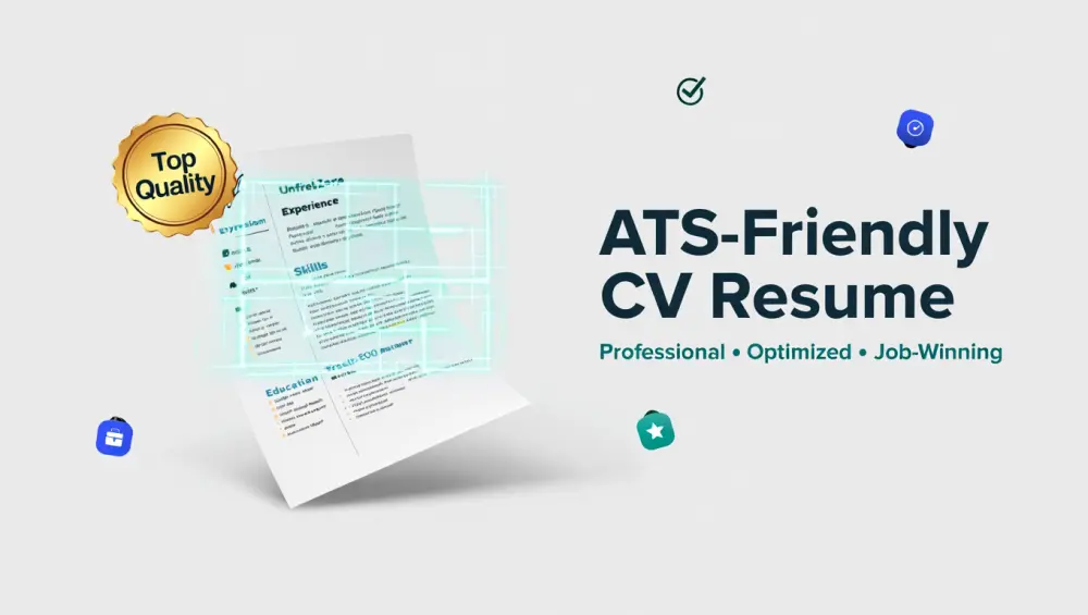 تصميم سيرة ذاتية احترافية (CV) متوافقة مع أنظمة ATS