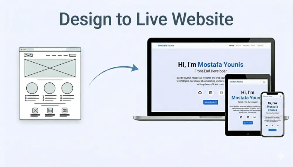 تحويل تصميمك إلى موقع إلكتروني متجاوب